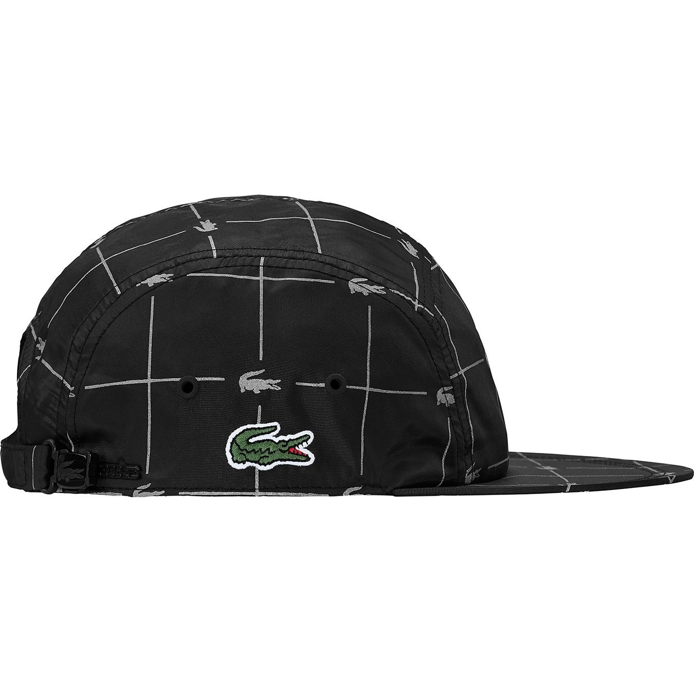 Supreme®/LACOSTE Reflective Grid Nylon Camp Cap view 6